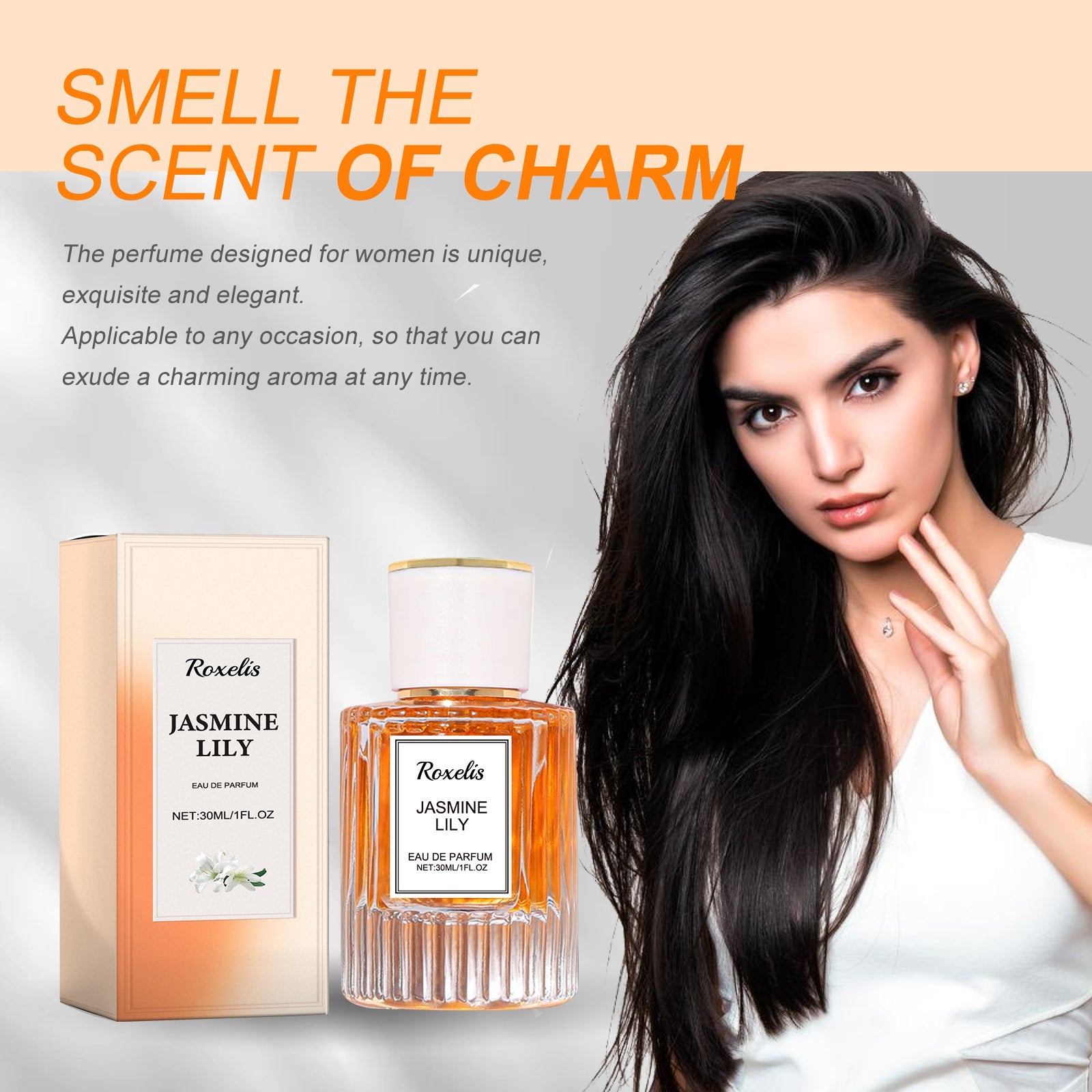 Lily Women Pheromone Perfume, Wrist Behind Ear Neck Natural Long-Lasting Light Fragrance Delicate Elegance Exudes Feminine Charm