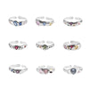 Dopamine love colored zircon diamond ring female niche index finger high-end fashion personality open ring
