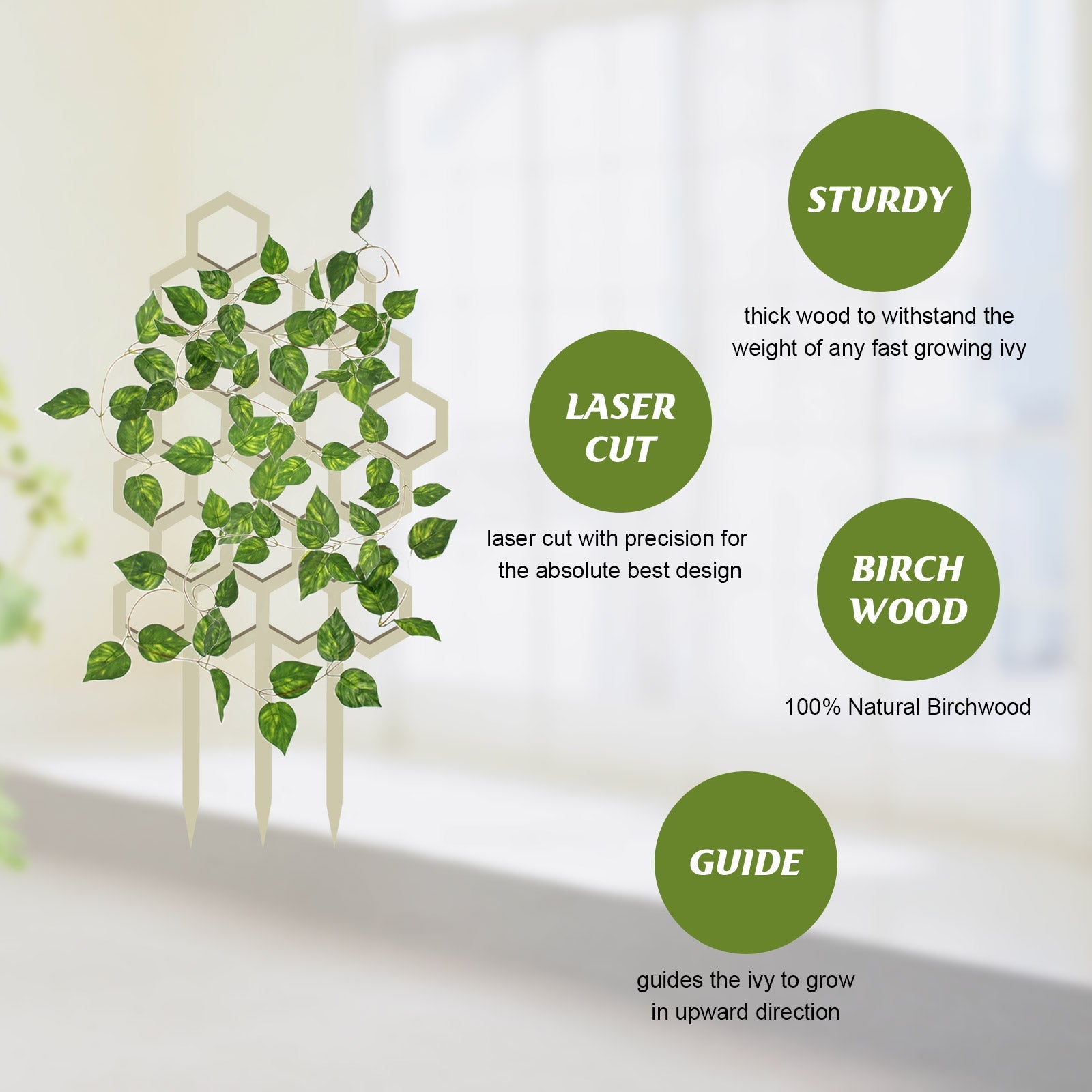 Garden Plant Trellis, Home Wooden Geometric Molding Decorative Support Flower Arrangements Climbing Pergola