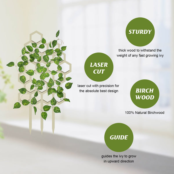 Garden Plant Trellis, Home Wooden Geometric Molding Decorative Support Flower Arrangements Climbing Pergola