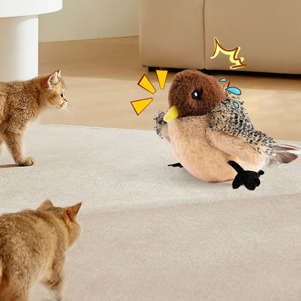 Cat toys touch sense sound teasing cat sticks plush simulation birds pet supplies grind teeth self pleasure relieve boredom