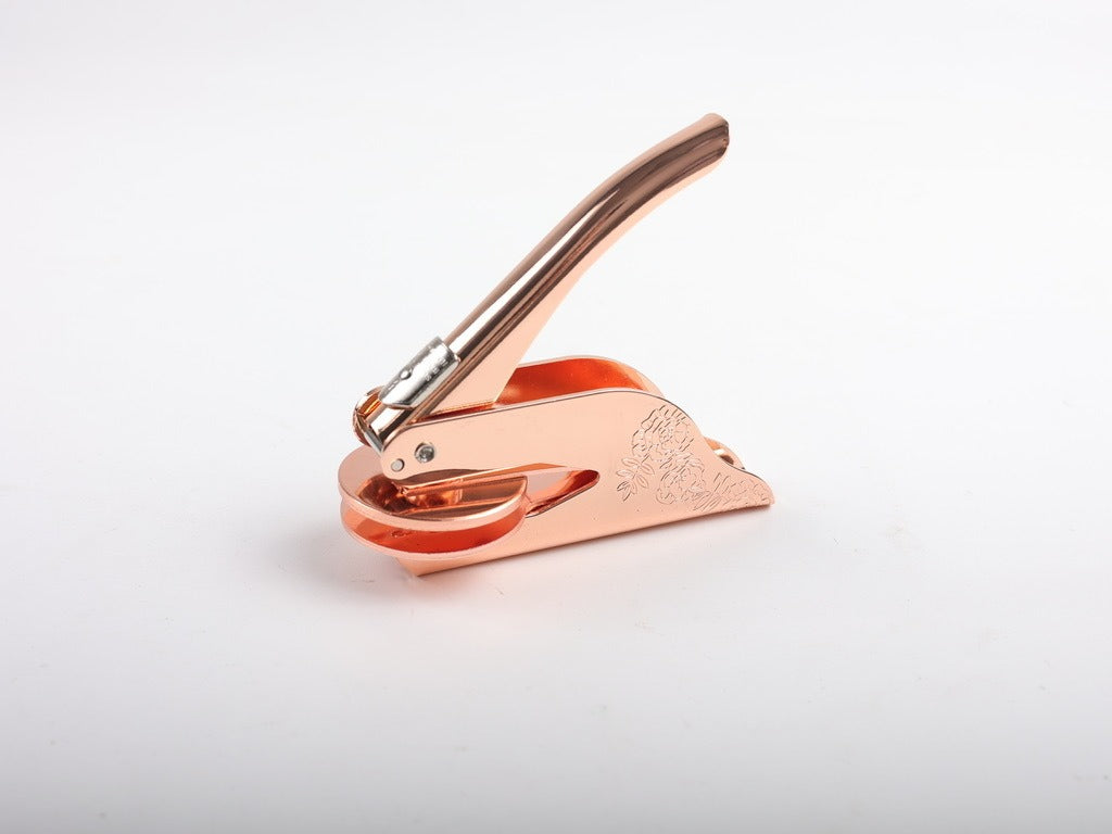 Customized non embroidered steel embossed pliers with steel seal engraved wedding pliers with steel seal logo