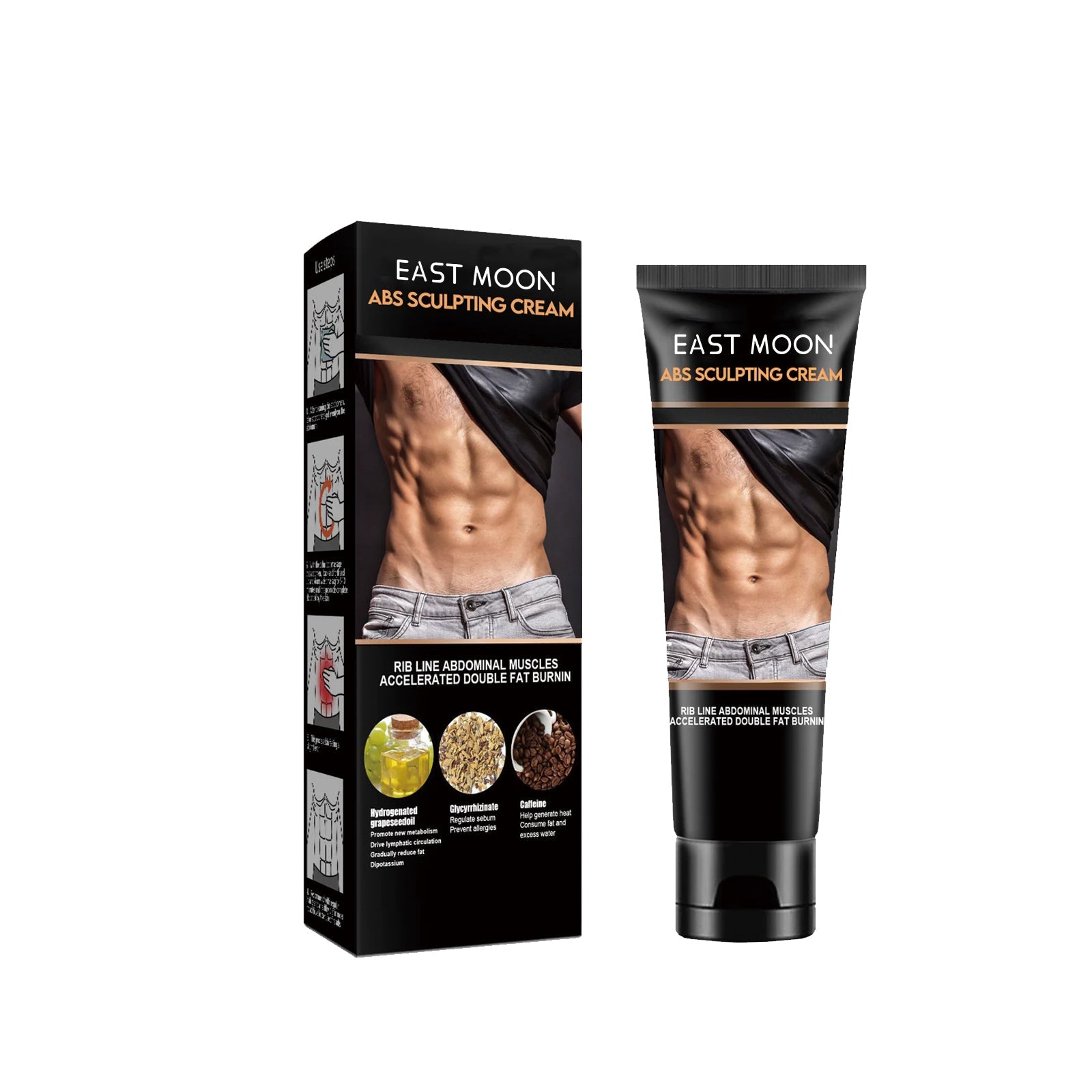 Abdominal Toning Cream, Toning And Strengthening Muscle Line Waistline Abs Firming And Shaping Massage Cream