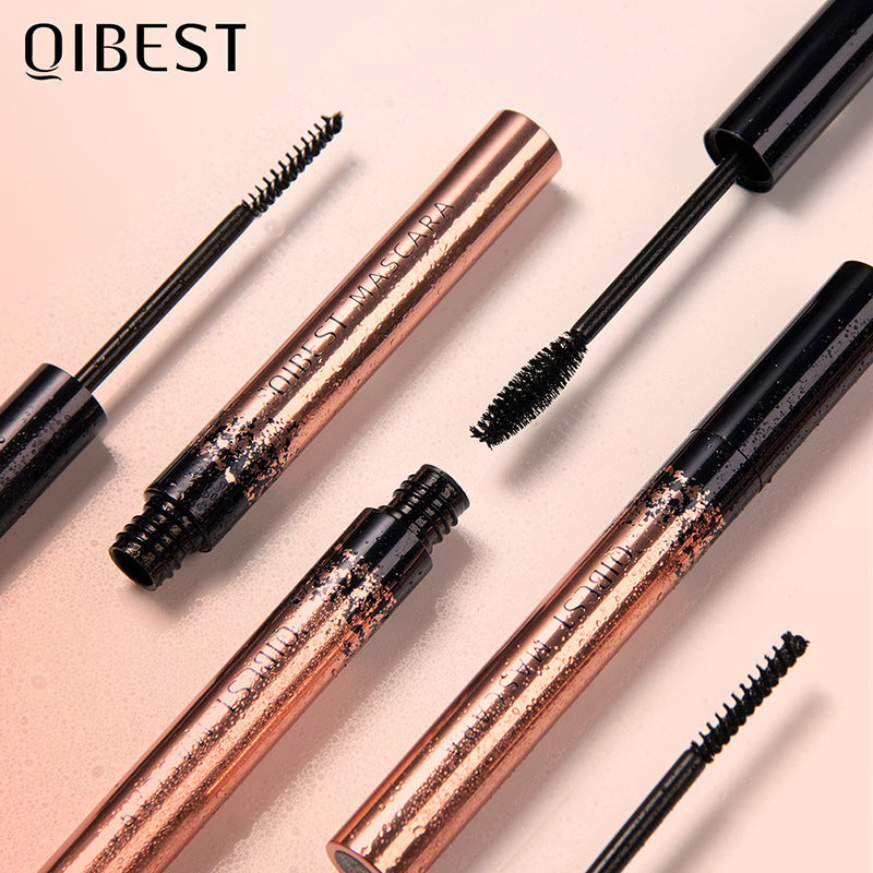 QIBEST Mascara Natural Slender Curling Waterproof Anti-Sweat Mascara Magic Thick And Long Without Blooming