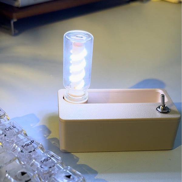 Single bulb without base creative mechanical magnetic night light desktop decoration bedroom atmosphere light outdoor camping stress relief