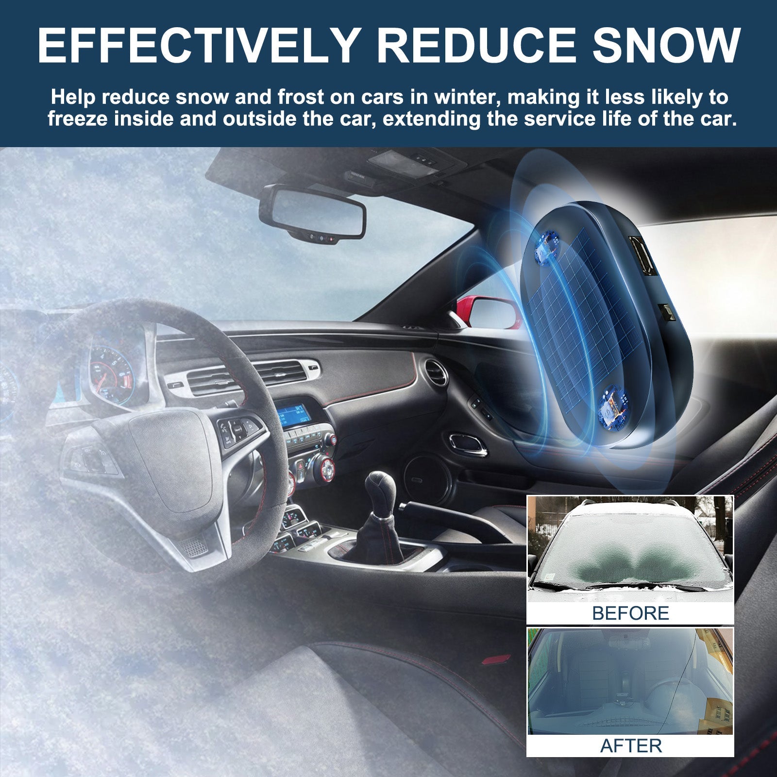 Anti-Freeze Snow Removal Device Car Windshield Rearview Mirror Deicing Quick Snow Melting Portable Anti-Freeze Tool