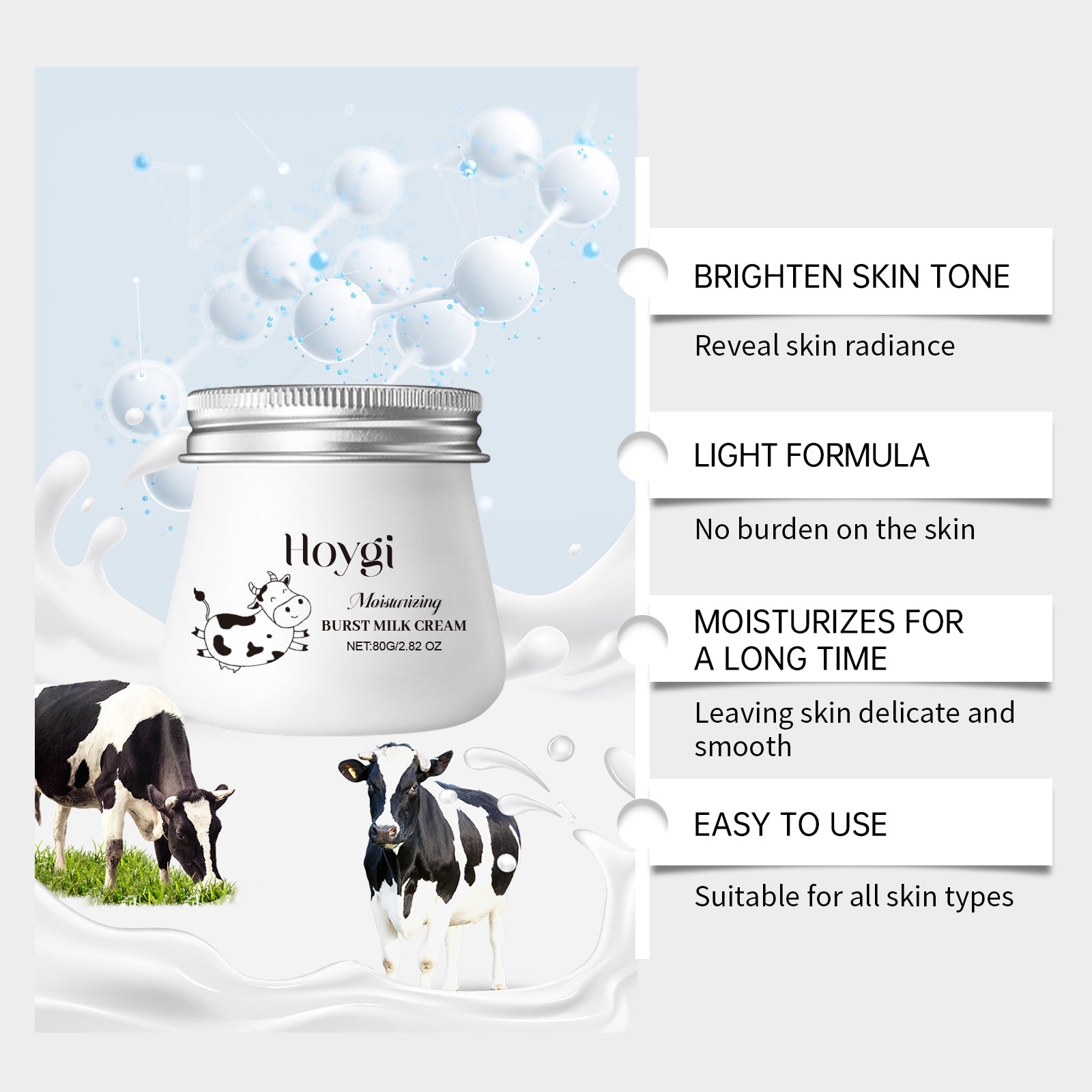 Hydrating Moisturizing Milk Cream Brightening Skin Even Tone Nourishing Moisturizing Concealer