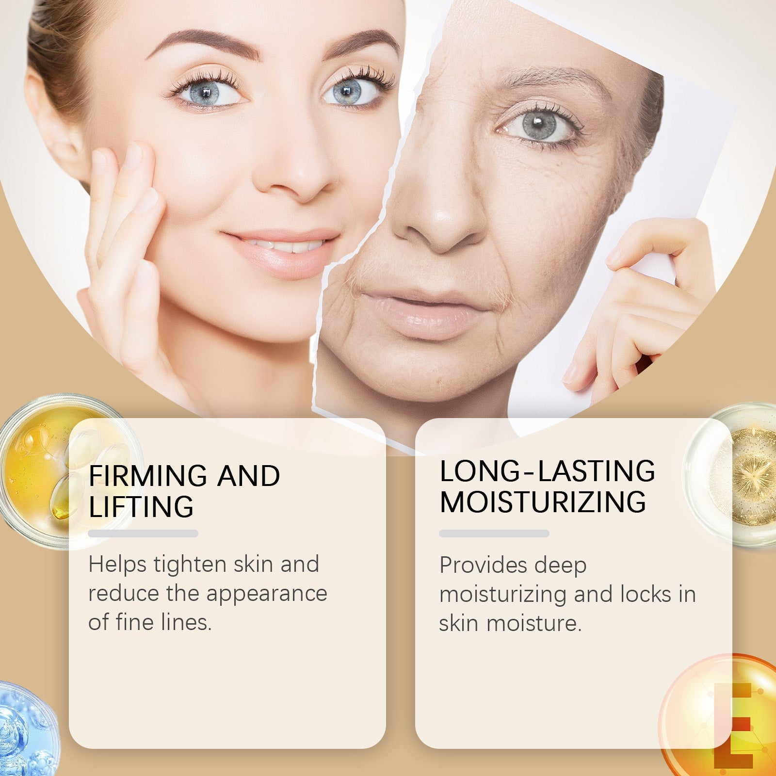 Facial Firming Essence, Gentle Moisturizing And Lifting Skin Elastic Moisturizing Skin Care Essence