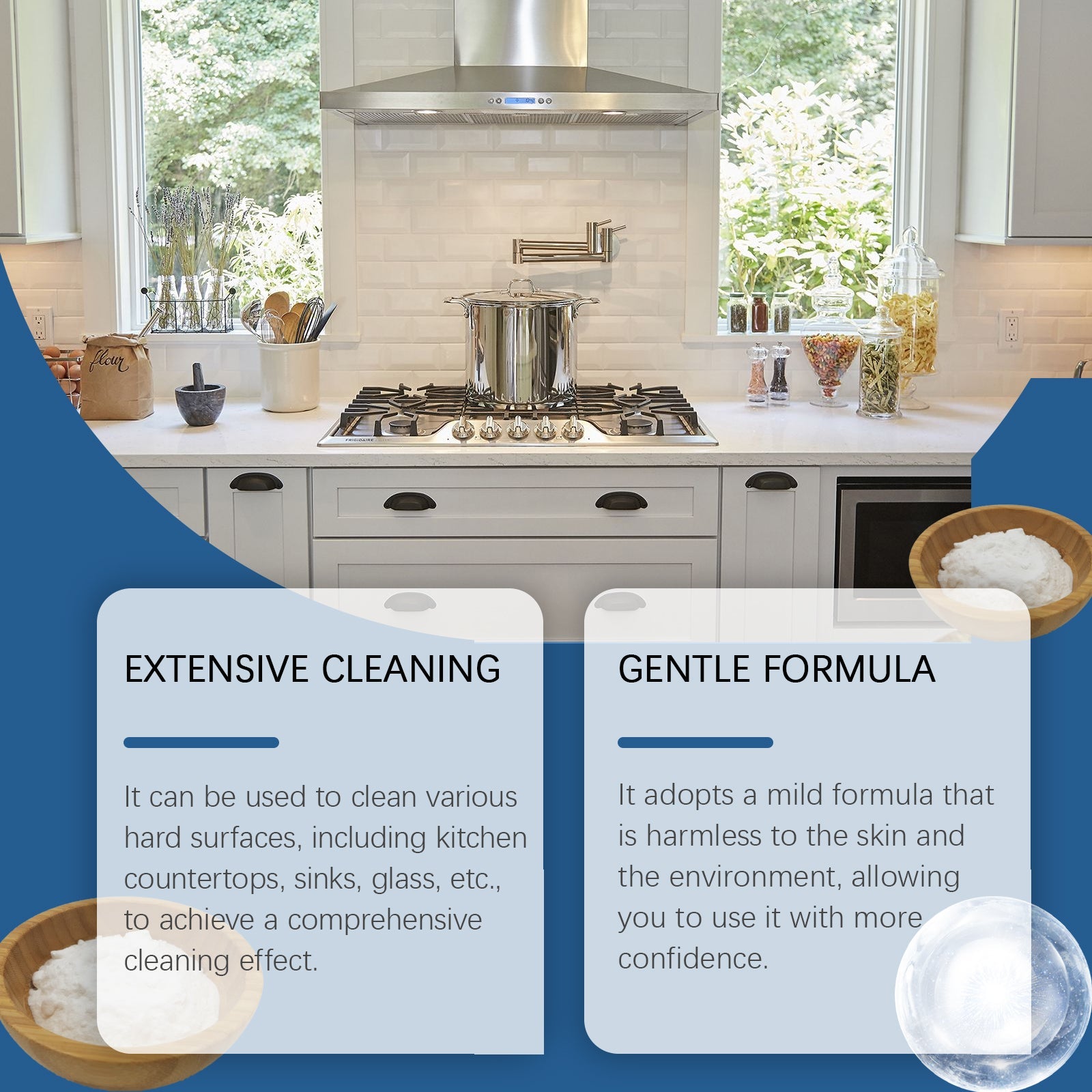 Multi-Surface Foam Cleaner Multi-Purpose Mild Foam Cleaner For Kitchen Cooktops