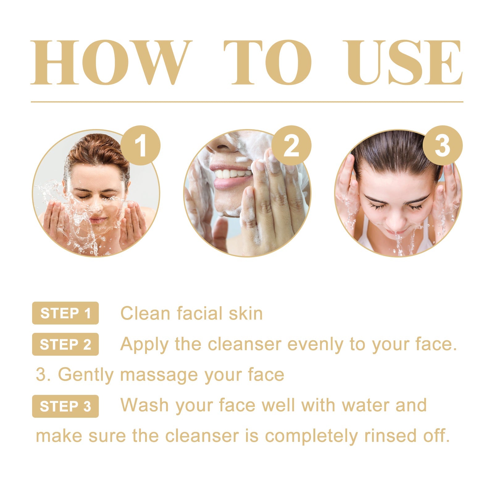 Collagen Cleanser, Moisturizing, Moisturizing And Firming Facial Skin, Cleaning, Anti-Wrinkle, Anti-Aging Eyes