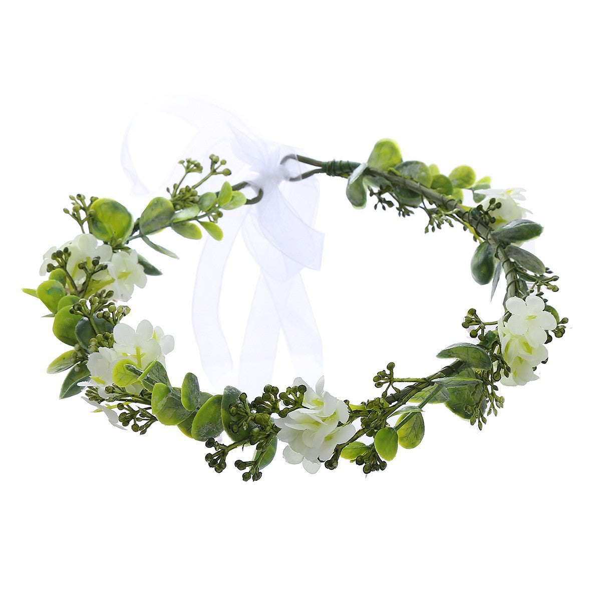 Full sky star flower wreath simulation flower bud small floral headdress sweet holiday travel photo head flower wreath