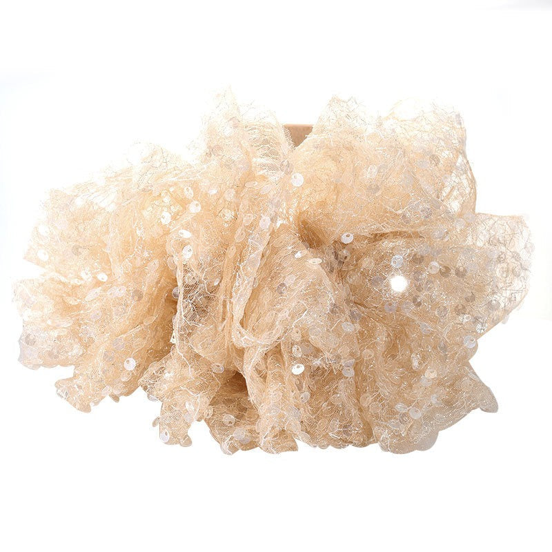 Fashionable fish scale cloud fabric large bow hairband