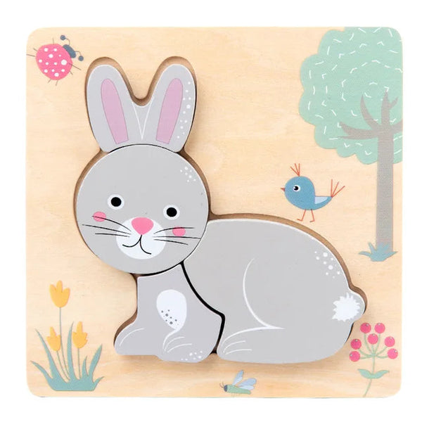 Wooden New Cartoon Animal Stereoscopic Plane Puzzle for Early Childhood Education Cognitive Puzzle Puzzle Toy