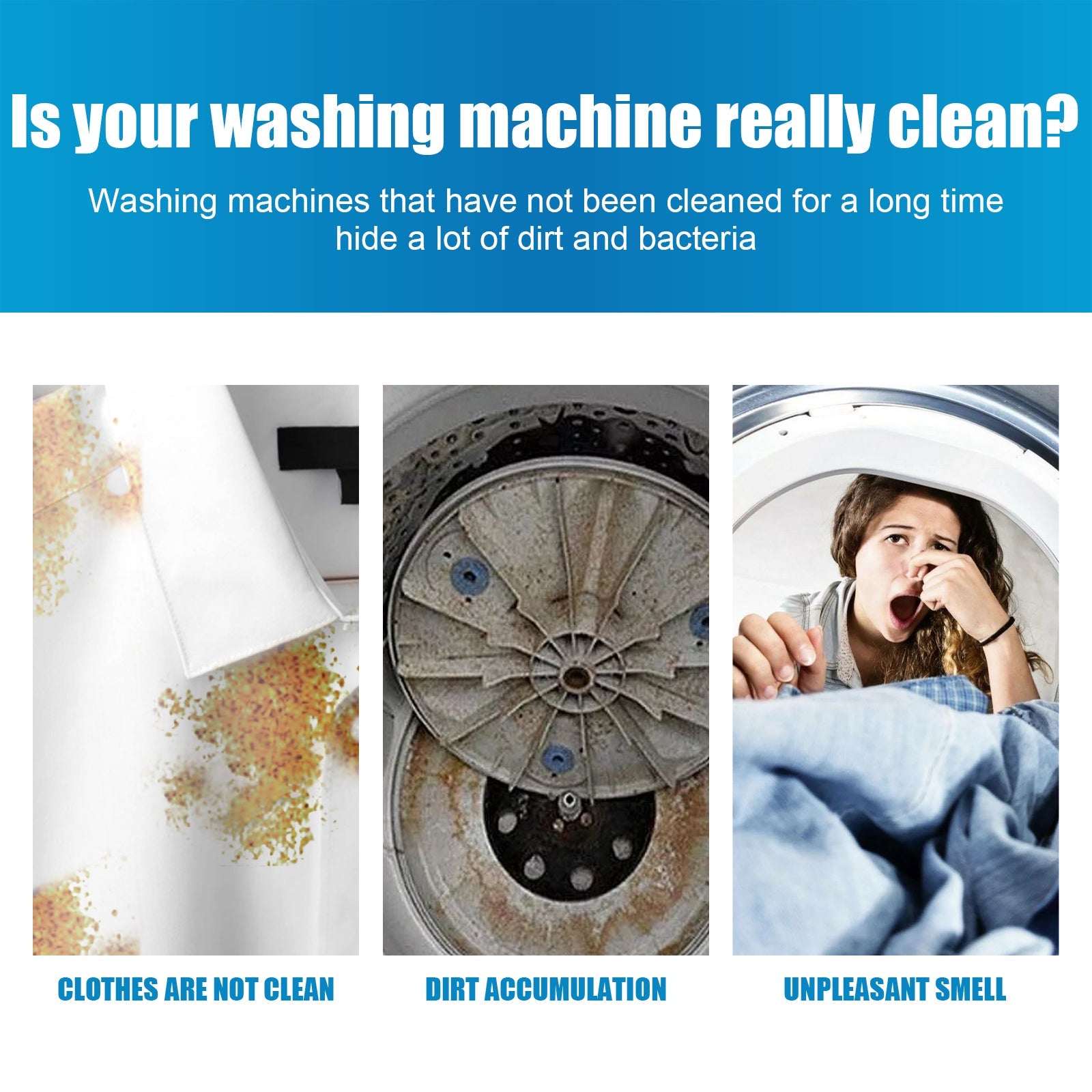 Laundry Machine Cleaning Tablets, Roller Washing Tank Remove Dirt Clean Smell Fragrant Clean