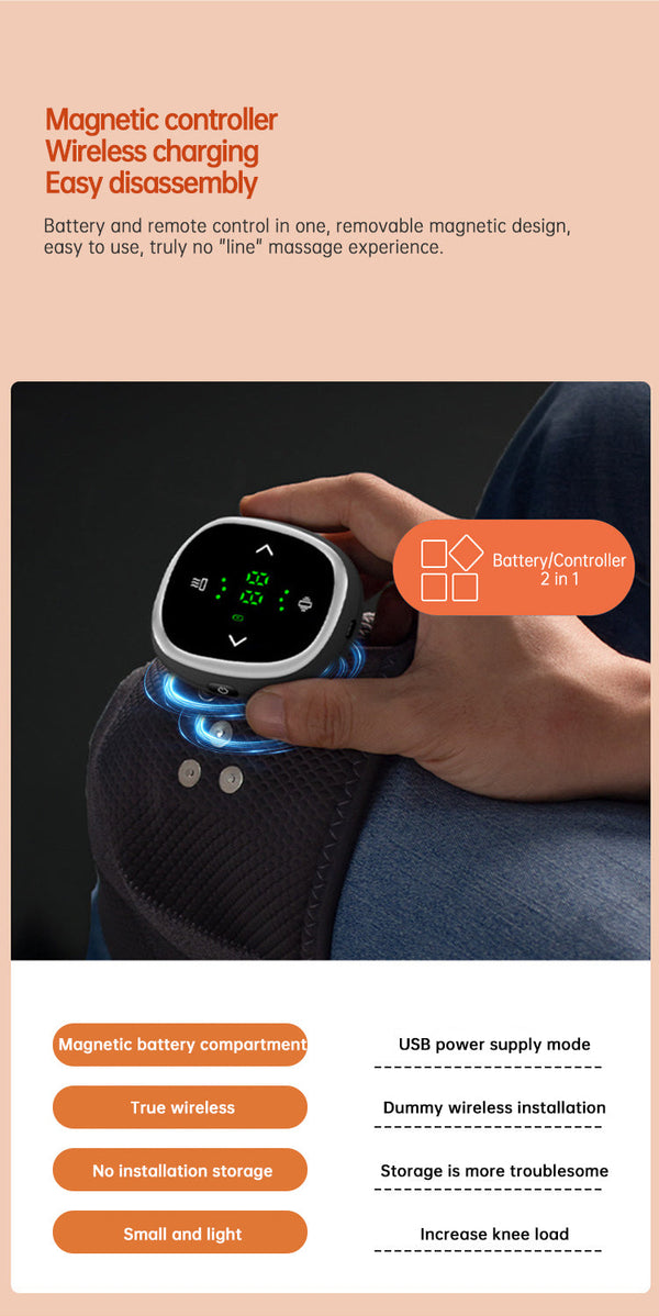 Heated Knee Brace Wrap Pad Dual-use Thermostat Usb Heating Knee Pads For Knee Sprains Strains Arthritis with massage