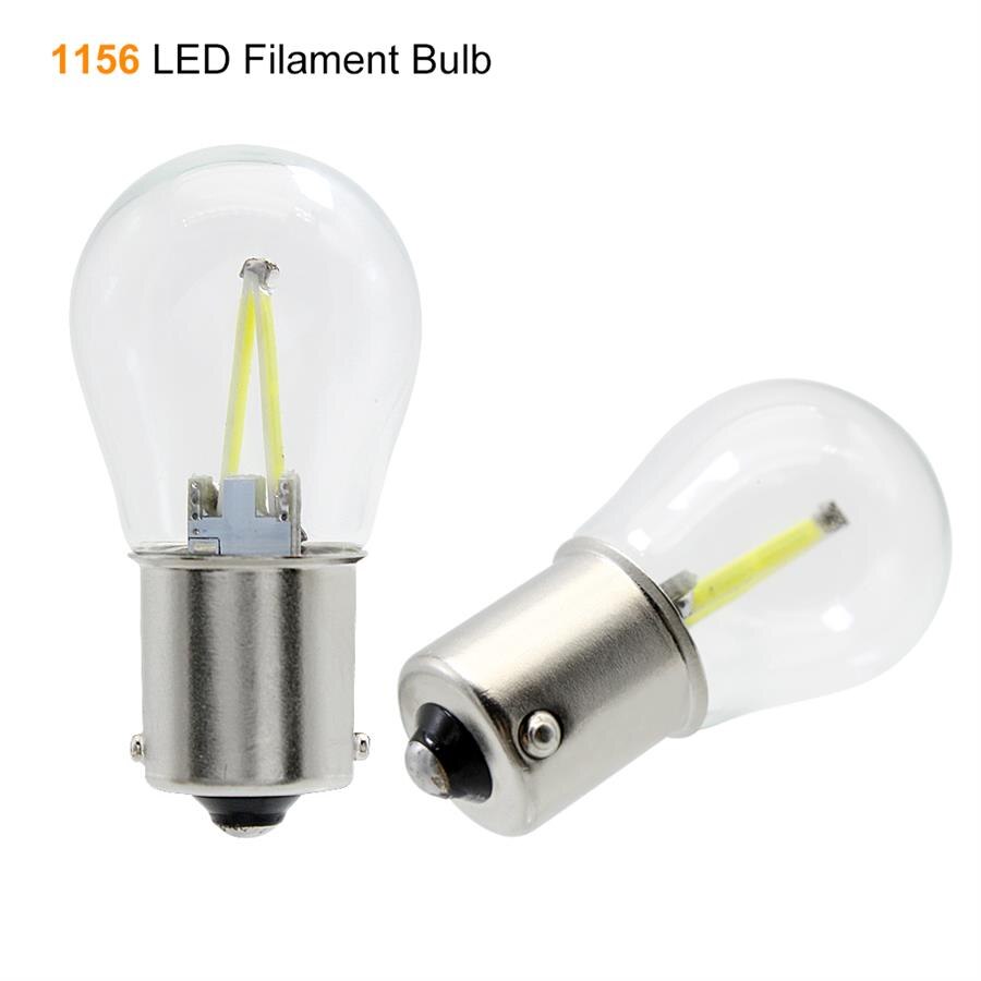 1pcs 1156 P21W BA15S 1157 BAY15D COB LED Filament Chip Car Brake Lights Auto Reverse Bulb Parking Lamp 12V Red White Yellow