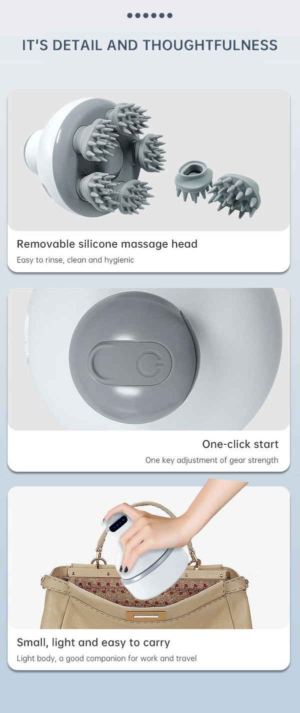 Head Massage Health Care Antistress Relax Body Massagem Deep Tissue Electric Vibrating Head Massager Hair Scalp Massager