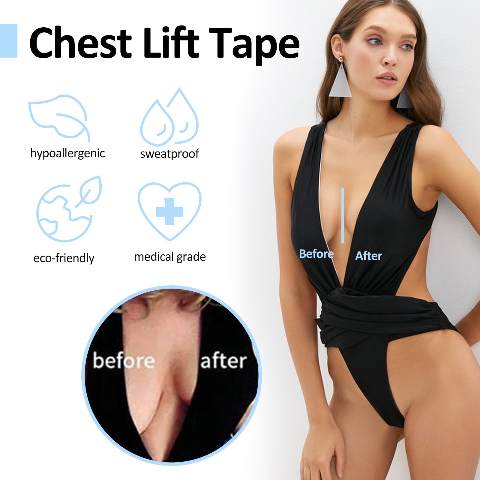 Breast Care Patch Invisible Bra Patch Care Anti-Slip Bump And Tuck Underwear Patch