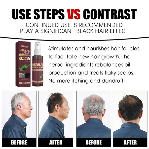 Herbal Black Hair Liquid Polygonum Multiflorum Herb Essence Moisturizing Black Hair Conditioner