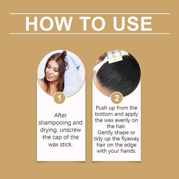 Hair Wax Wand, Hair Styling, Anti-Frizz, Hair Care Natural Shine Solid Styling Portable Hair Wax