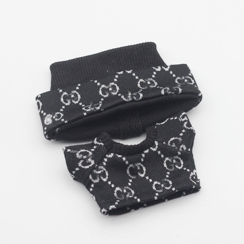 17cm Labubu First and Second Generation Blind Box 10cm Cotton Crying Doll Clothes Knitted Printed Hat