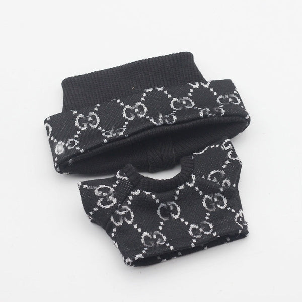 17cm Labubu First and Second Generation Blind Box 10cm Cotton Crying Doll Clothes Knitted Printed Hat