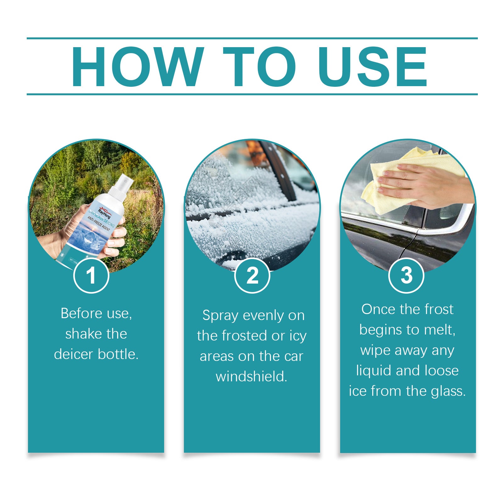 Automotive Glass Deicing And Antifreeze Agent, Anti-Fog And Dustproof Vision Agent For Automotive Front Windshield