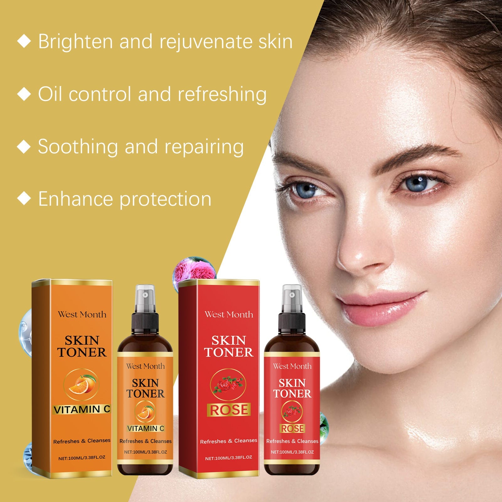 Toner Spray Hydrates And Moisturizes And Brightens Skin