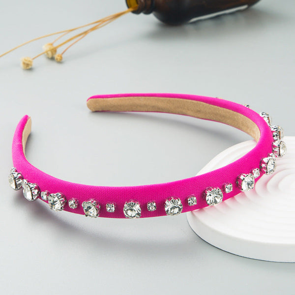 Hair Hoop Fashion Shiny Rhinestone Baroque Hair Hoop Hair Cave Female Korean Trend Thin Edge Hair Band Hair Accessories