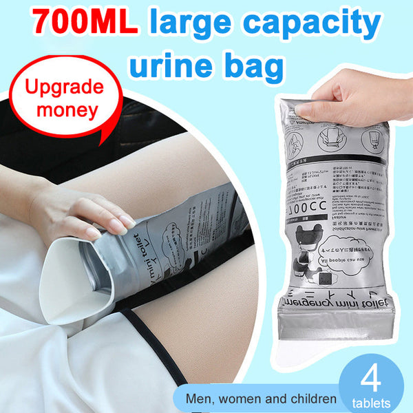 4pcs Outdoor Emergency Urinate Bags 700ml Easy Take Piss Bags Travel Mini Mobile Toilet for Baby Women Men Vomit Bag