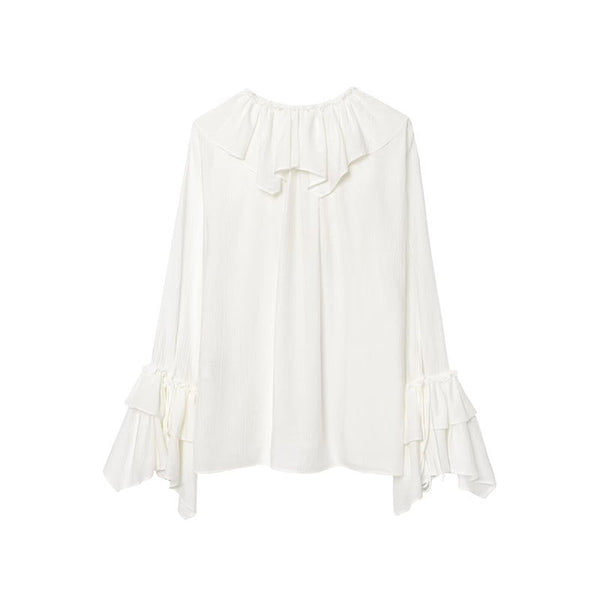 Style Women's Fashion Casual Long Sleeve Layered Decorative Shirt