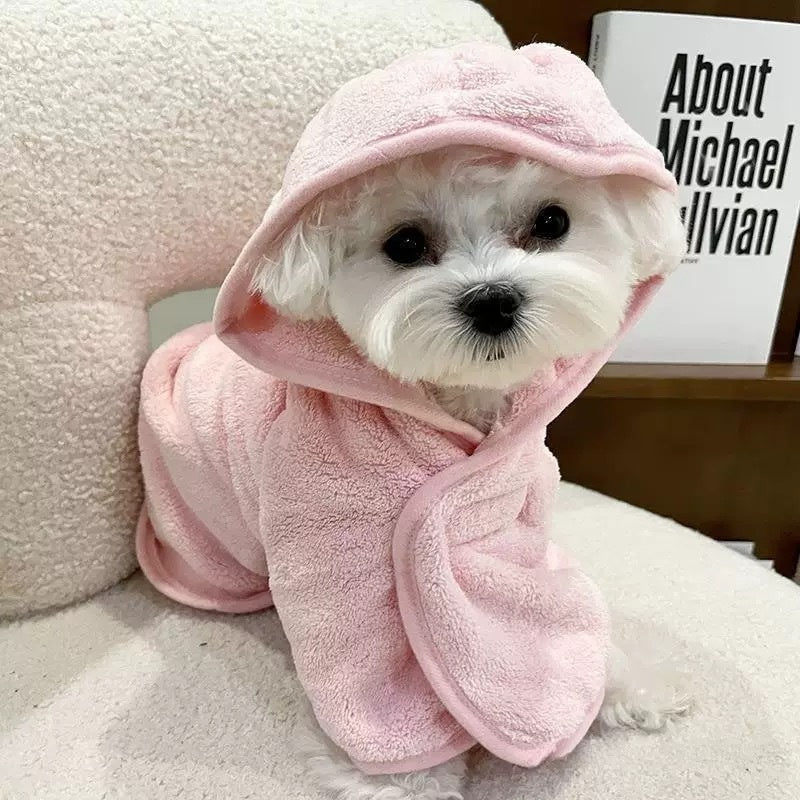 Dogs can wear bathing and drying bathrobes in all seasons bath towels thickened absorbent towels