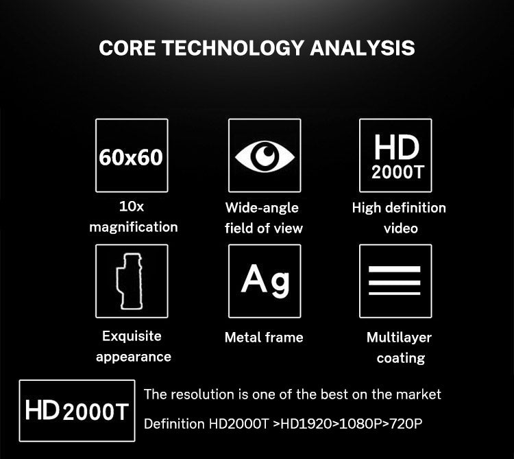 60x60 Telescope High magnification low light night vision red film outdoor Golden Eagle Telescope with label