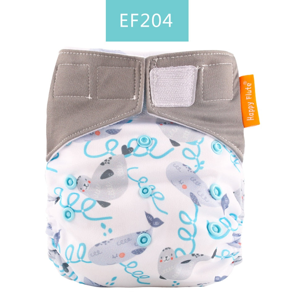 Happy Flute 1 pcs heavy wetter night AIO AI2 baby cloth diaper nappy one size fit all