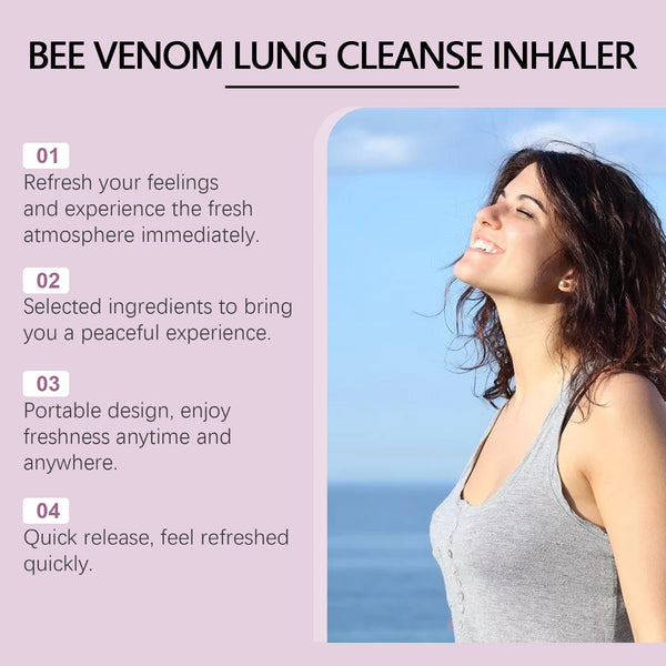 Bee Venom Lung Cleanse Inhaler, The Portable Breathing Nasal Aspirator Cleans The Nasal Cavity Efficiently And Gently Without Stimulation To Enjoy Fresh Breath Anytime And Anywhere