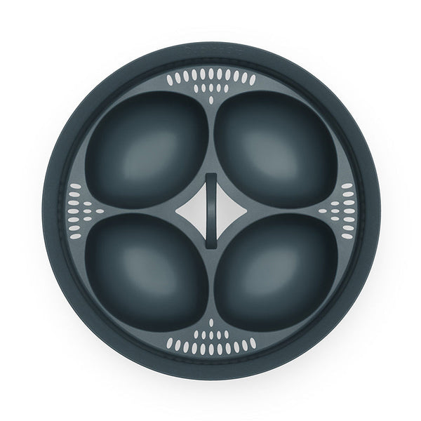 Kitchen Egg Steamer Food PP Egg Holder 4-Hole Egg Steamer High Temperature Resistant Egg Boiler