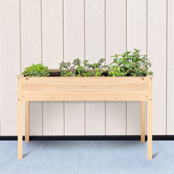 Outdoor Wood Raised Garden Bed Planter Box 46 x 22 x 30-inch High