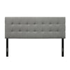 Full size Contemporary Button-Tufted Headboard in Grey Upholstered Fabric