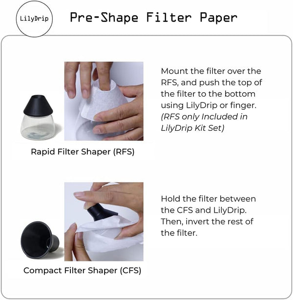 LilyDrip – Ceramic Pour-Over Specialty Coffee Accessory, Fits Pour-Over Cone Drippers