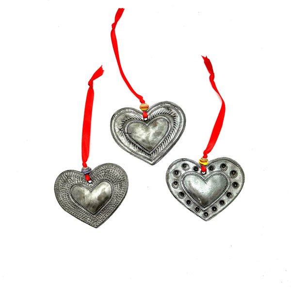 Heart Ornaments (Set of 3)