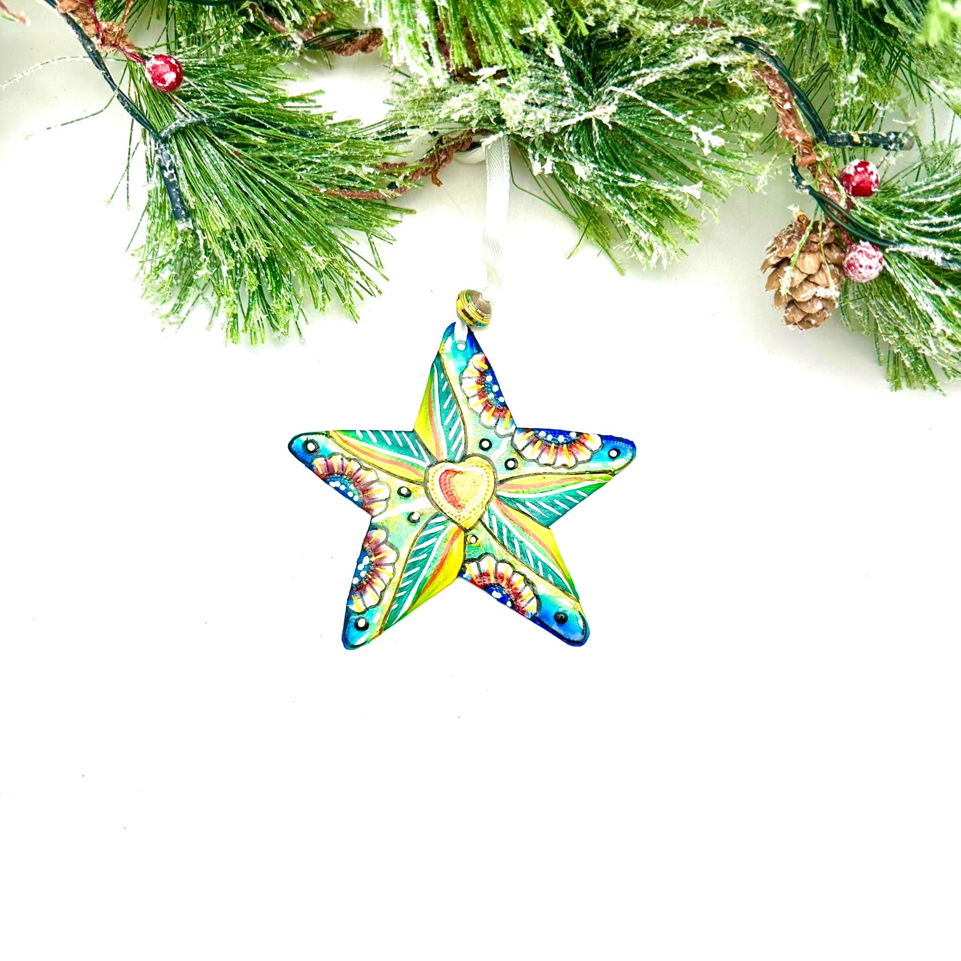 Heart Star Ornament