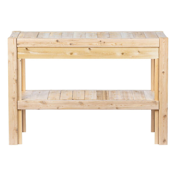 2 Tier Adjustable Cedar Wood Multipurpose Storage Shelves - Made In USA