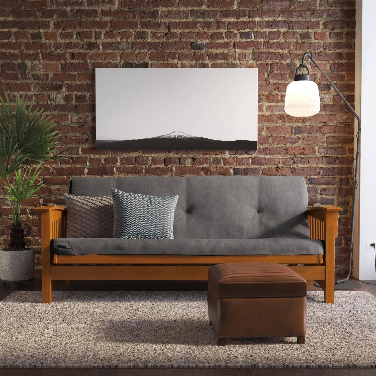 Full size 6-inch Thick Futon Mattress in Grey