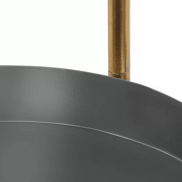 Modern Gold Grey Metal 3-Tier Flower Pot Plant Stand