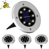 4Pcs Solar Power Disk Light 8LED Ground Lamp Light Spot Lamp for Outdoor Path Way Yard Garden Decking Lawn Waterproof