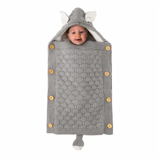 Baby Sleep Bag Newborn Sleepsack Warm Knitted Stroller Sleep Sack Toddler Knit Swaddling Blanket  for 1-12Months