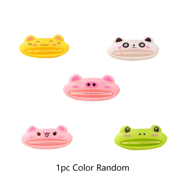 New Bathroom Accessories Toothpaste Squeezer Tooth Paste Dispenser Tube Squeezer Facial Cleanser Press Rolling Holder for Kids