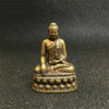 Retro Brass Buddha Sakyamuni Statue Mini Portable Pocket Sitting Buddha Sculpture Home Decor Office Desk Decorations Ornaments