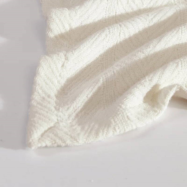 King size Cream Bone Lightweight 100-Percent Cotton Blanket - Machine Washable