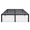 King size 18-inch High Rise Heavy Duty Metal Platform Bed Fame with Steel Slats